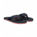 Flip Flop Acolchada Piel Azul  TOMMY HILFIGER