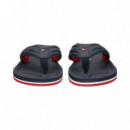 Flip Flop Acolchada Piel Azul  TOMMY HILFIGER