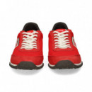 Deportivo Ante+malla Rojo  CAMPER