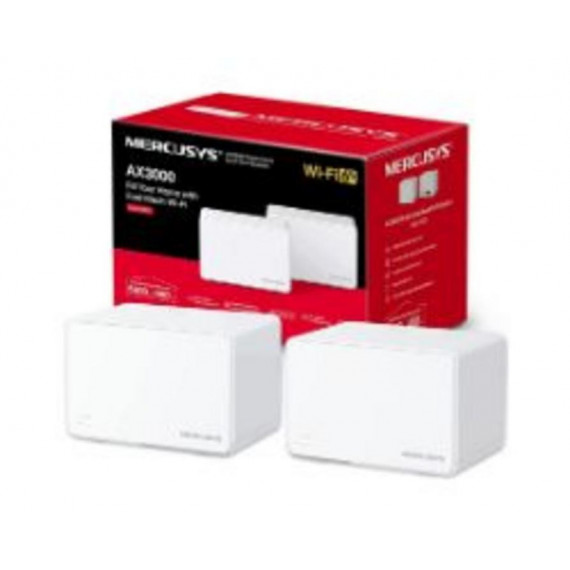 Mesh Mercusys AX3000 WiFi 6 DualBand Pack 2 Blanco (Halo H80X 2-Pack)