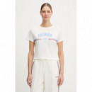 Camiseta con Logo y Cinta en Strass de GUESS