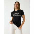 Camiseta con Logo y Cinta en Strass de GUESS