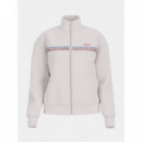 Sudadera de Cremallera, Cuello Alto y Strass de GUESS