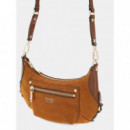 Marsha Mini Bandolera de Cuero Auténtico de GUESS