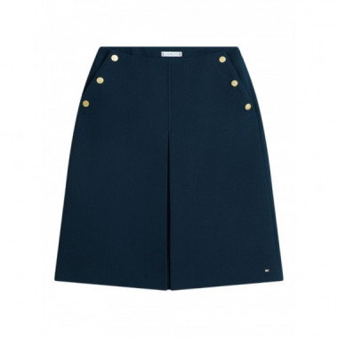 TOMMY HILFIGER - PREPPY TEXTURE GB KNEE SKIRT - C1G - F|WW0WW49474/C1G