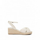 TOMMY HILFIGER - Th Bow Mid Cork Wedge - Aeo - F|FW0FW09010/AEO