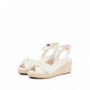 TOMMY HILFIGER - Th Bow Mid Cork Wedge - Aeo - F|FW0FW09010/AEO