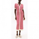 TOMMY HILFIGER - Co Lyocell Vis Ss Polo Swt Dress - 0FJ - F|WW0WW44529/0FJ