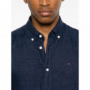 TOMMY HILFIGER - Pigment Dyed Li Solid Rf Shirt - Dcc - F|MW0MW34602/DCC