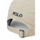 Polo RALPH LAUREN - Cls Sprt Cap-cap-hat - Coastal Beige Seersucker - 710957166005/COASTAL Beige Seersucker