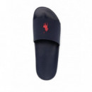 Polo RALPH LAUREN - Polo Slide-sandals-slide - Navy Red Pp - 809852071002/NAVY Red Pp