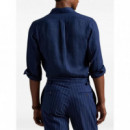 Polo RALPH LAUREN - Cubdppcs-long Sleeve-sport Shirt - Newport Navy W White Pp - 710966294504/NEWPORT Navy W White Pp