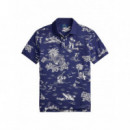 Polo RALPH LAUREN - Knit-polo - Hrbr Island Bearboathouse Nvy - 710B13971001/HRBR Island Bearboathouse Nvy