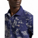 Polo RALPH LAUREN - Knit-polo - Hrbr Island Bearboathouse Nvy - 710B13971001/HRBR Island Bearboathouse Nvy