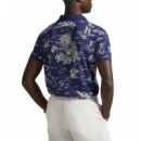 Polo RALPH LAUREN - Knit-polo - Hrbr Island Bearboathouse Nvy - 710B13971001/HRBR Island Bearboathouse Nvy