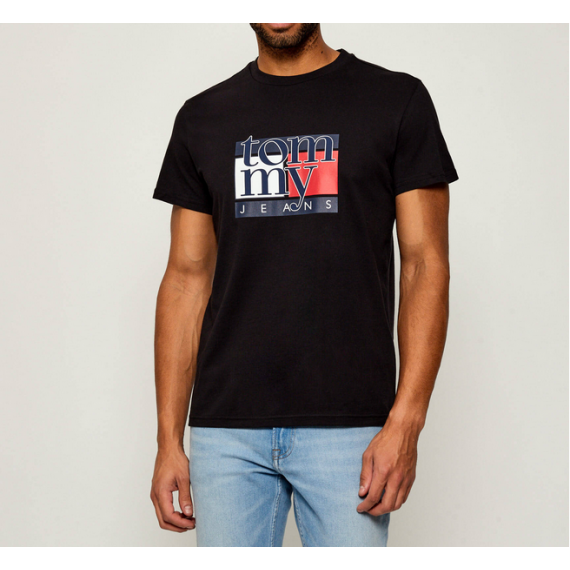 Camiseta TOMMY JEANS Flag Negra