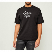Camiseta CALVIN KLEIN Negra Logotipo Bordado
