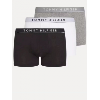 3PACK Boxer TOMMY HILFIGER Blanco-negro-gris