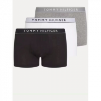 3PACK Boxer TOMMY HILFIGER Blanco-negro-gris