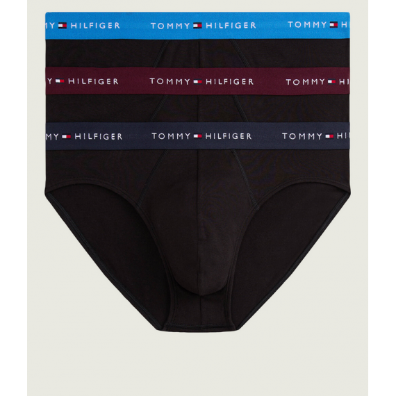 3PACK Slip TOMMY HILFIGER Negros Cintura Elástica Colores