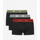 3PACK Boxer HUGO Negros Cintura Elástica Colores