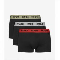 3PACK Boxer HUGO Negros Cintura Elástica Colores