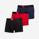3PACK Boxer HUGO Negro-azul-rojo