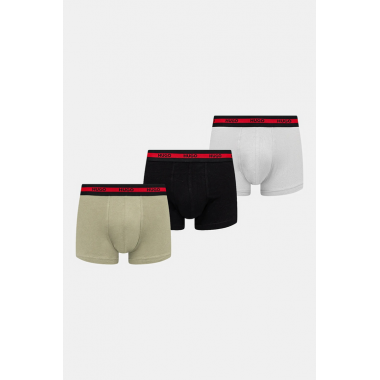 3PACK Boxer HUGO Negro-gris-verde