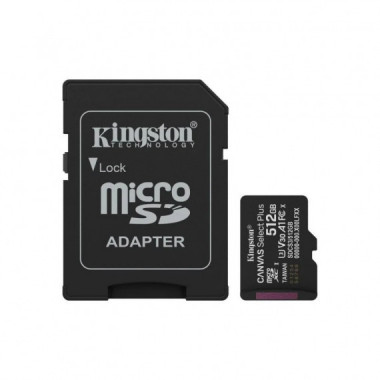 Memoria Micro Sd 512GB KINGSTON Canvas Select Plus Xc C10 150MB/S + Adaptador Sd
