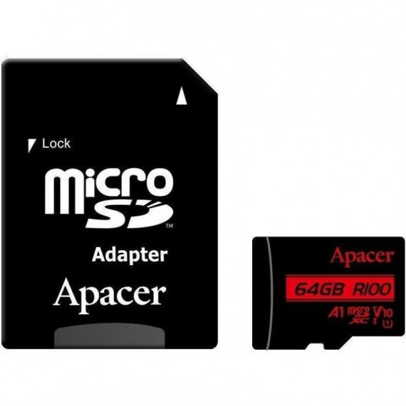 Memoria Micro Sd 64GB APACER Xc Uhs 1 C10 + Adaptador Sd