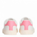 Sneaker TOMMY JEANS Logo Outsole Blanco-rosa
