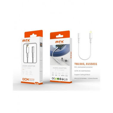 MTK  Adaptador Lightning/m a Jack 3.5MM/H TB1503