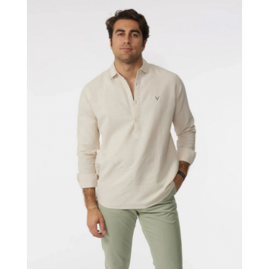 Polera Bvmprs Lino crema