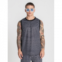 Camiseta Gianni Kavanagh sin mangas negra estampada
