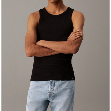 Camiseta CALVIN KLEIN sin Mangas Canal&eacute; Negra