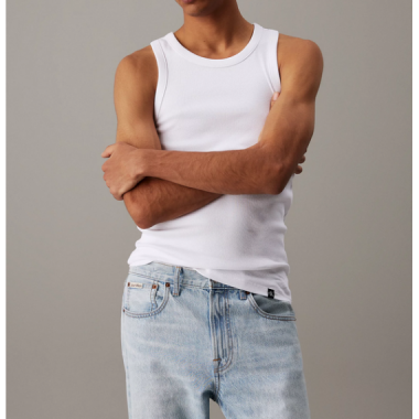 Camiseta CALVIN KLEIN sin Mangas Canal&eacute; Blanca