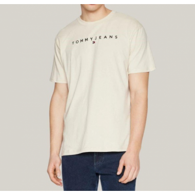 Camiseta TOMMY JEANS Linear Logo Beige