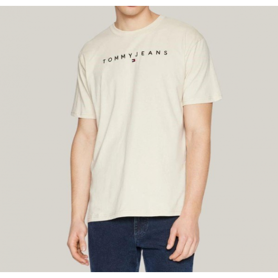 Camiseta TOMMY JEANS Linear Logo Beige