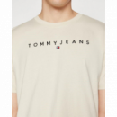 Camiseta TOMMY JEANS Linear Logo Beige