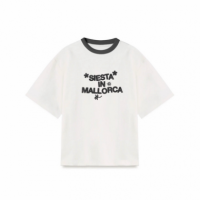 Camiseta Noir Essence sleeping blanca-negra