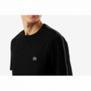 Camiseta LACOSTE Negra Logotipo Lateral