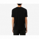 Camiseta LACOSTE Negra Logotipo Lateral