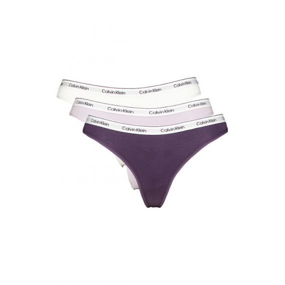 3PACK Tanga CALVIN KLEIN Blanco-violeta-lila