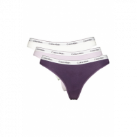 3PACK Tanga CALVIN KLEIN Blanco-violeta-lila