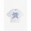 Camiseta TOMMY JEANS Varsity Blanca