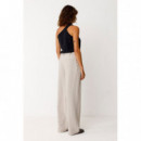 Pantalones Pantalón SKFK Haide Beige