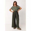 Pantalones Pantalón SKFK Moira Verde Botella