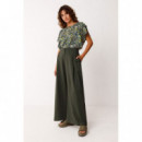 Pantalones Pantalón SKFK Moira Verde Botella