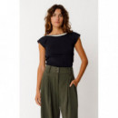 Camisetas Mujer Camiseta SKFK Aroa Negro