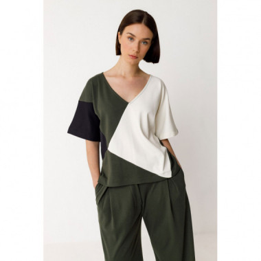 Camisetas Mujer Camiseta SKFK Eluska Verde Botella